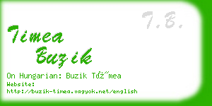 timea buzik business card